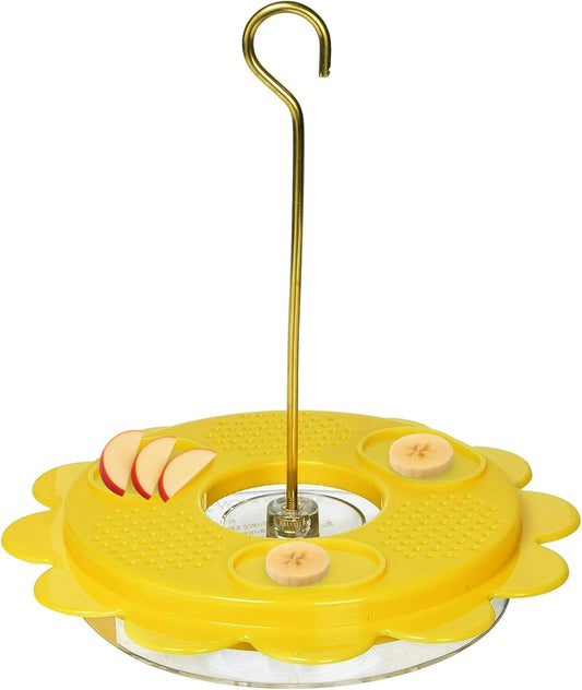 Birds Choice Flutterby Butterfly Feeder – Outdoor Feeder with 12 oz. Nectar Capacity and Fruit Trays, Includes Brass Hanging Rod