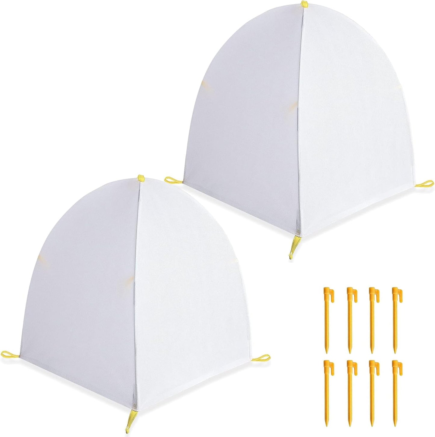 DECOHS 2 Pcs 22 x 22 x 23 Inch Winter Shrub Cover -Winter Snow & Frost Covers with Stakes -Warm Plant Protection Tent Protecting Fruit Tree Potted Plants from Freezing Animals Eating