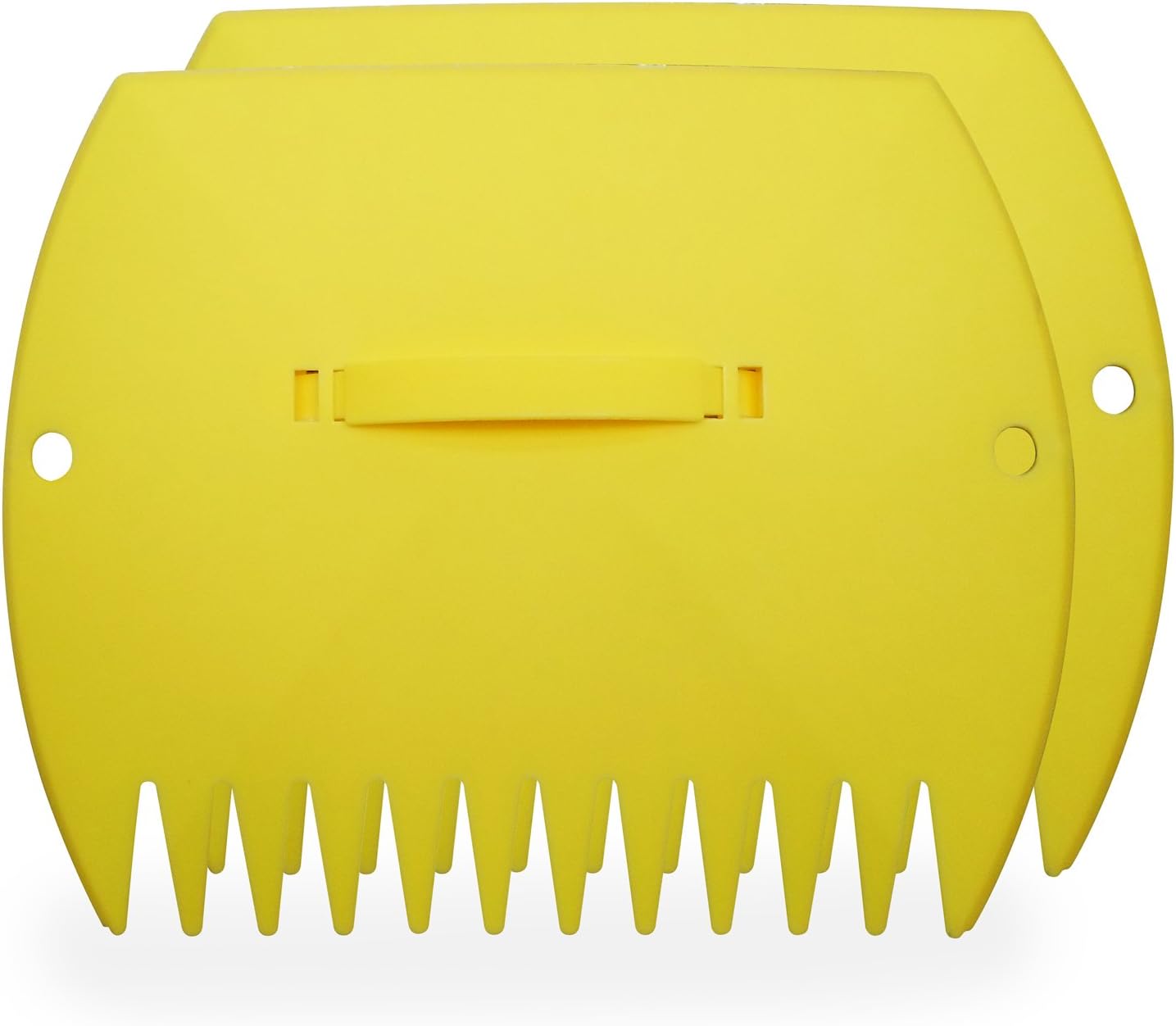 GardenHOME Leaf Scoops Hand Rakes, Large Leaf Grabbers for Yard Work and Garden Use, Clear and Collect Garden Rake, Leaf Scooper and Claws for Leaves, Lawn Debris, and Trash Cleanup, Yellow