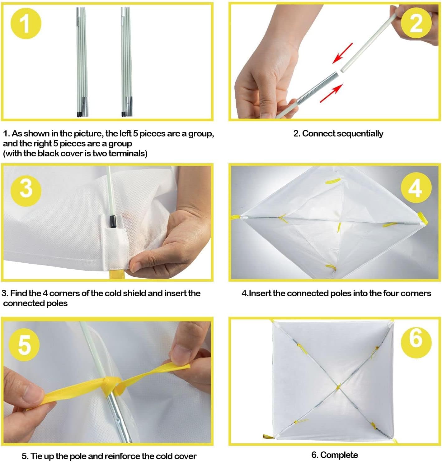 DECOHS 2 Pcs 22 x 22 x 23 Inch Winter Shrub Cover -Winter Snow & Frost Covers with Stakes -Warm Plant Protection Tent Protecting Fruit Tree Potted Plants from Freezing Animals Eating