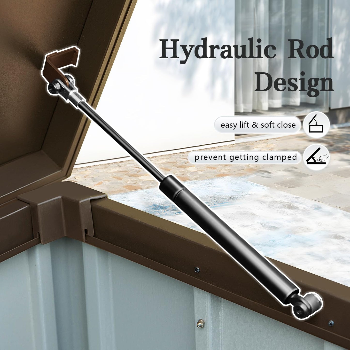 Domi 160-Gallon Outdoor Storage Box – Waterproof, Lockable Storage Cabinet for Patio Furniture, Garden Tools & Pool Supplies – Large Metal Storage for Cushions, Toys & More