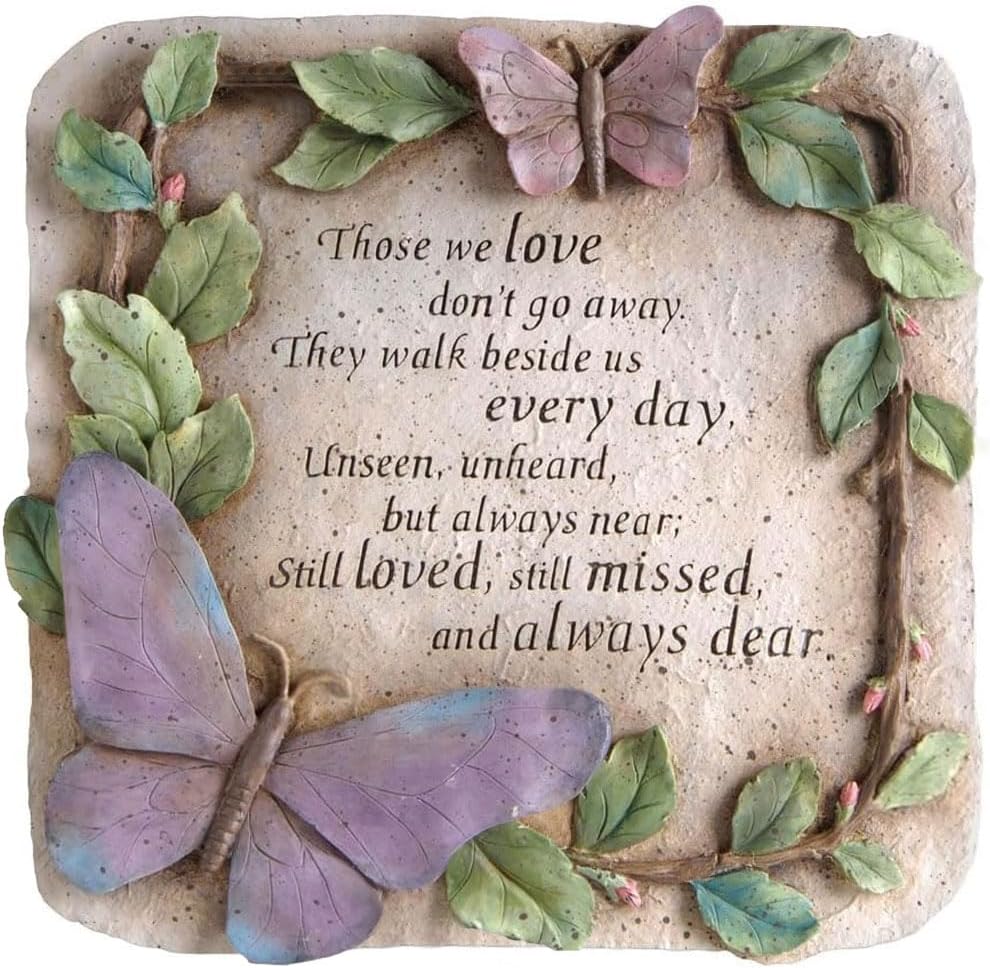 Garden Memorial Stone, Those We Love Don't Go Away Remembrance Gift, Stepping Stone Outdoor, Decor for Garden, Homes and Lawn