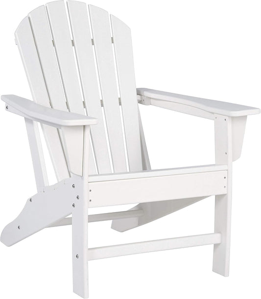 Signature Design by Ashley Sundown Treasure Outdoor Patio HDPE Weather Resistant Adirondack Chair, White