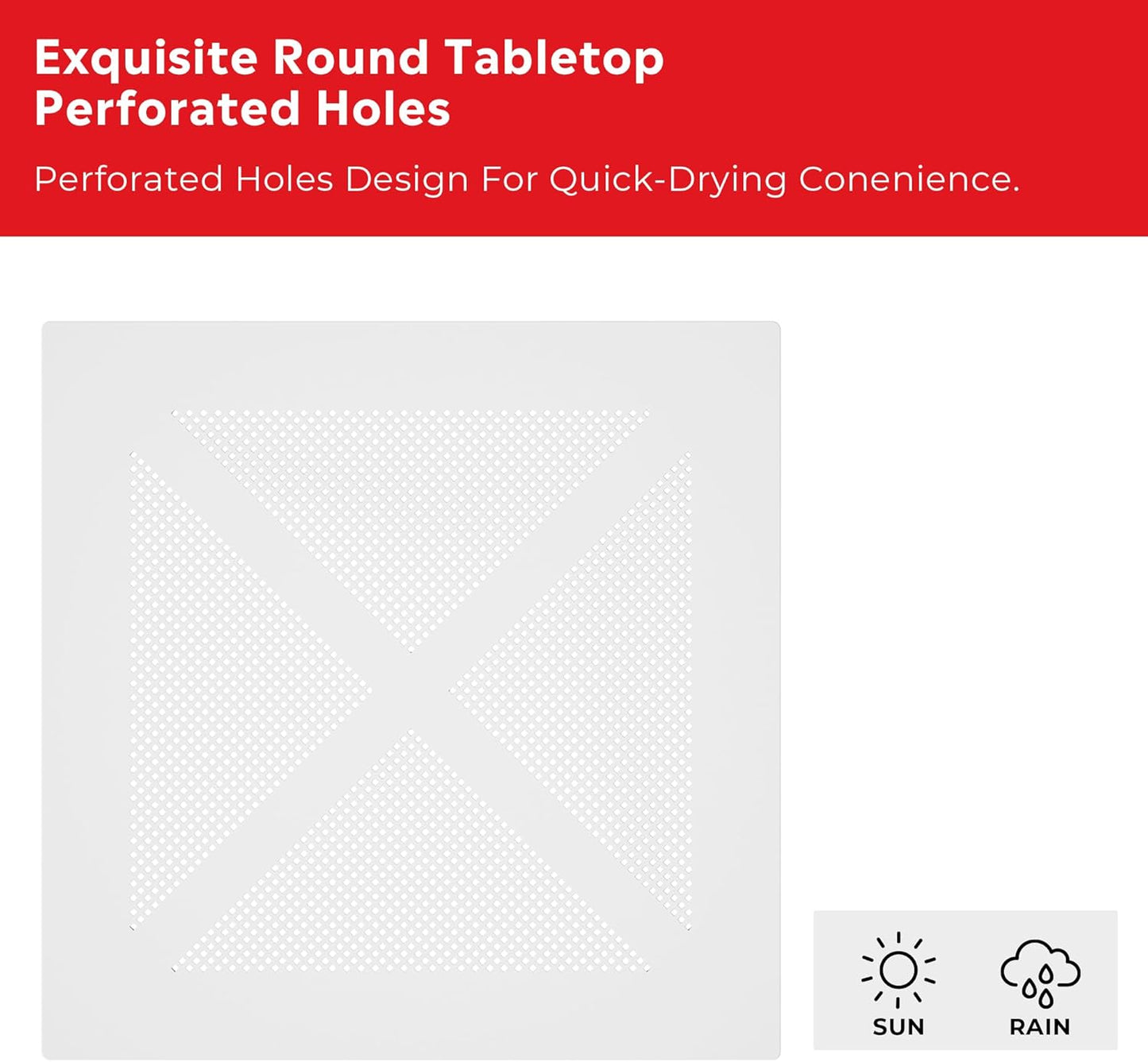 Table Chairs Set of 4, HDPE Patio Square Dining Table and Stackable Chairs, Outdoor Small Patio Furniture Set All Weather for Backyard Porch Poolside, White