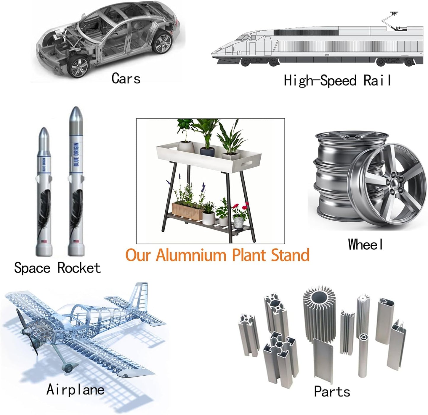 Exceptional Indoor & Outdoor Plant Stand Aluminum Flower Rack - Perfect for Patio, Lawn, Garden - Aesthetically Pleasing & Durably Crafted Plant Holder