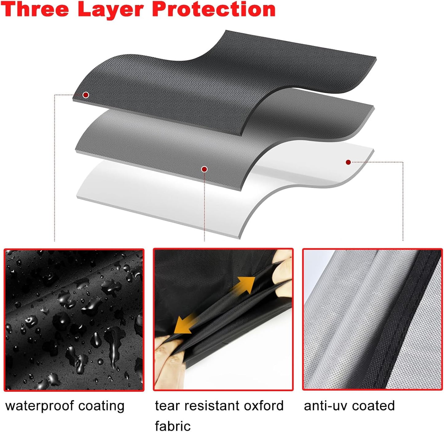 Grill Cover, 32-Inch Waterproof UV Resistant Heavy Duty Small BBQ Grill Cover for Outdoor Grill, Fit for Nexgrill Brinkmann Weber Char-Broil and More