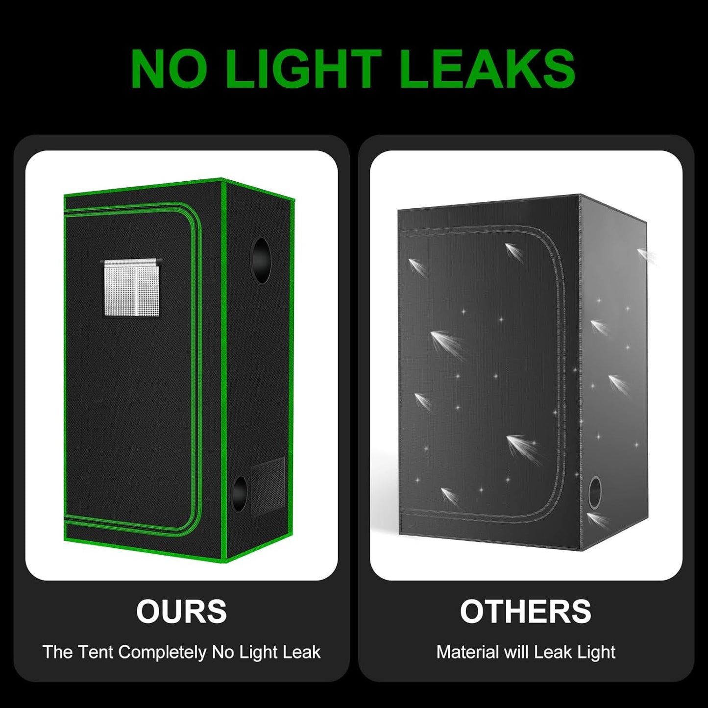 MELONFARM 4x2 Grow Tent, 48"x24"x72'' High Reflective 600D Diamond Mylar Canvas with Observation Window and Floor Tray for Hydroponic Indoor Plant Growing