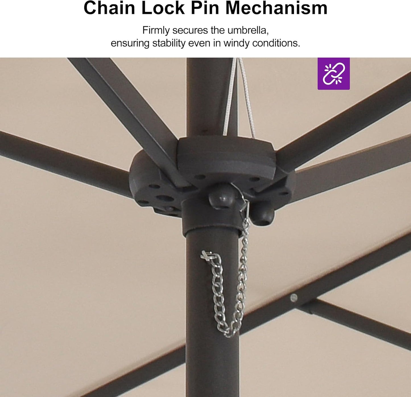 PURPLE LEAF 13ft Double-Sided Patio Umbrella with Base Included Market Rectangle Umbrella Outdoor Table Umbrella with Crank for Pool Garden Deck, Cream