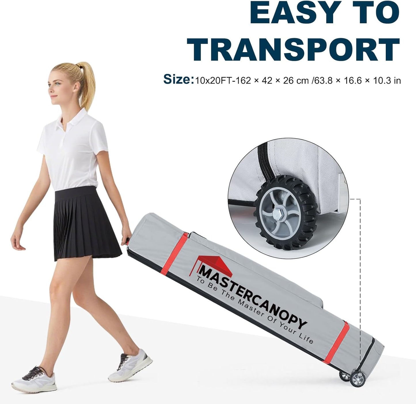 MASTERCANOPY Pop Up Canopy Tent Commercial Grade 10x20 Instant Shelter (Navy Blue)