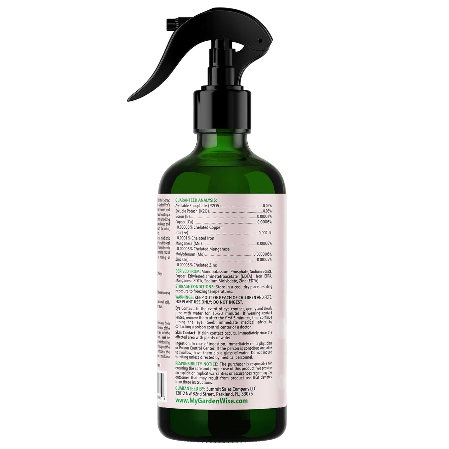 Orchid Food Bloom Booster Fertilizer - Bloom Orchids Fertilizer – Phosphorus and Potassium Formula 0-0.05-0.03 - Ready-to-Use Spray with Chelated Micronutrients (8 OZ)