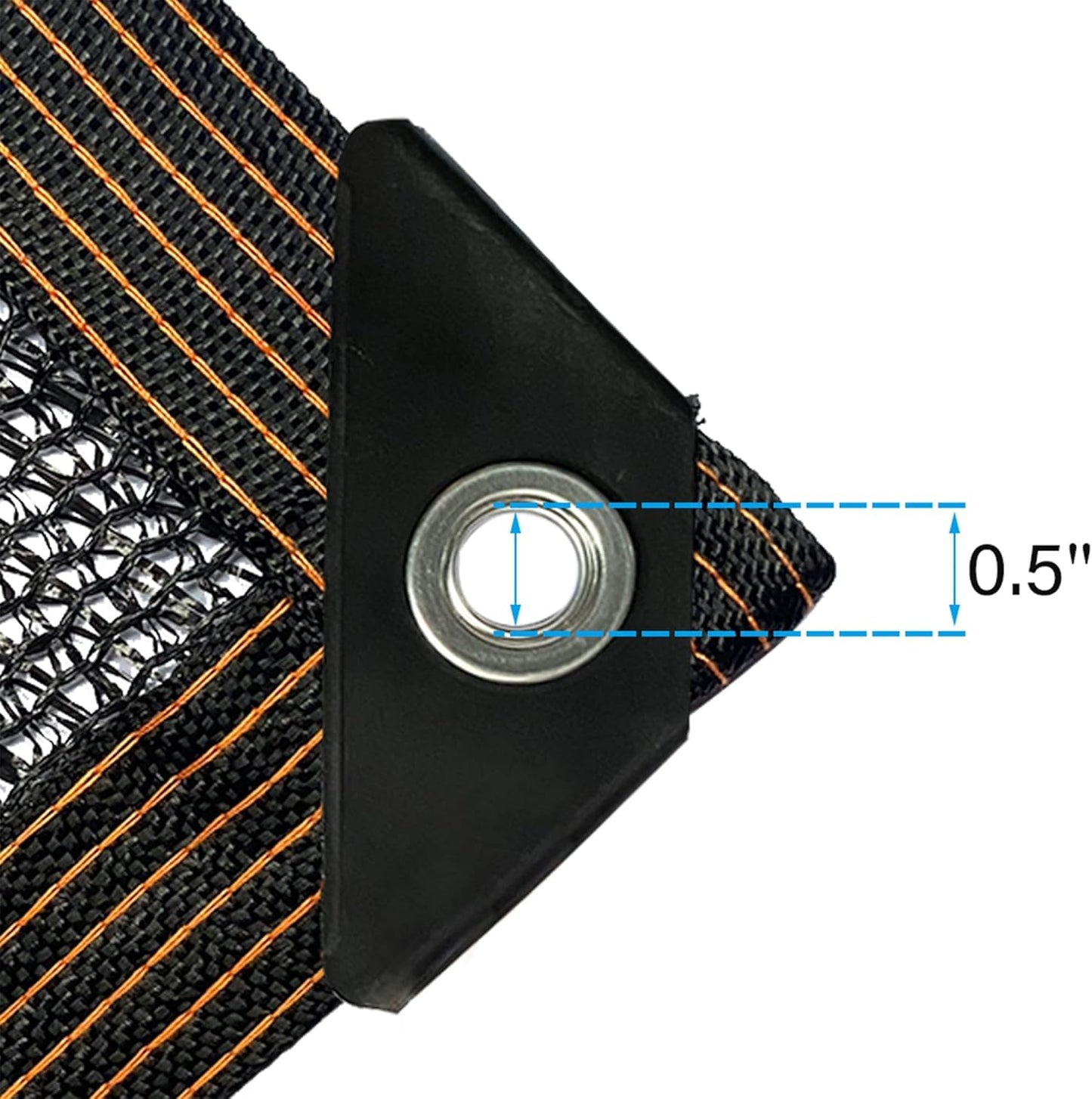 winemana 50% Black Shade Cloth, 6.6 x 16 FT Durable Mesh Tarp with Grommets, Garden Sunblock Shade Cloth Shading Antifreezing for Plants Cover, Greenhouse, Barns Kennel, Patio, Tomatoes