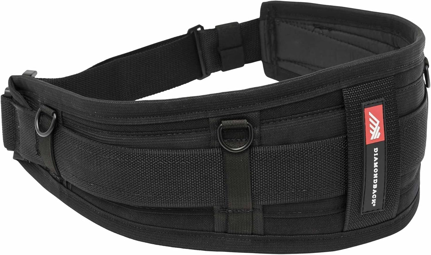 Diamondback 6" Padded Tool Belt - Men & Women - Framer, Carpenter, Ironworker - Black