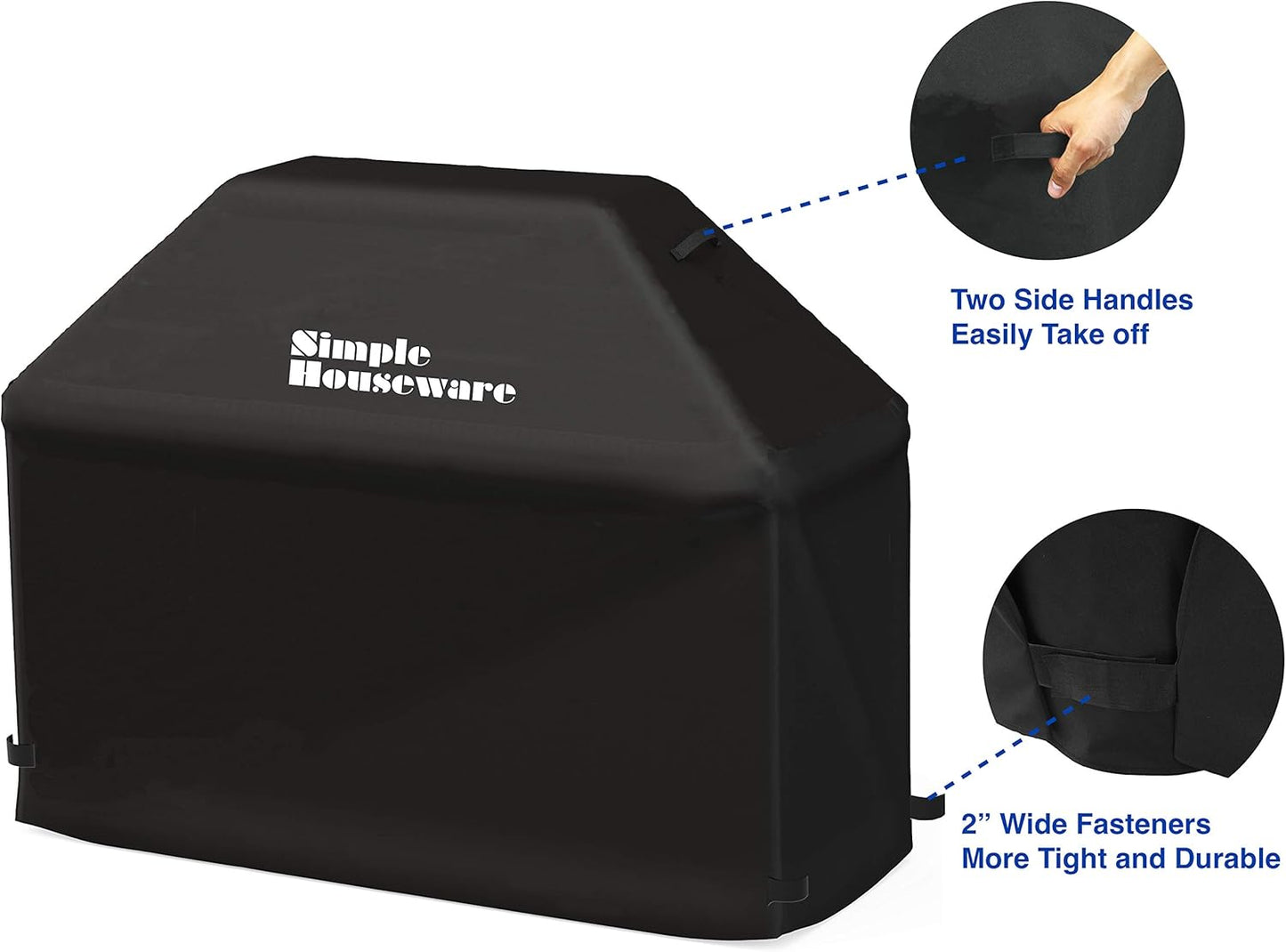 Simple Houseware 55 in. Waterproof Heavy Duty Gas BBQ Grill Cover, Weather-Resistant Polyester