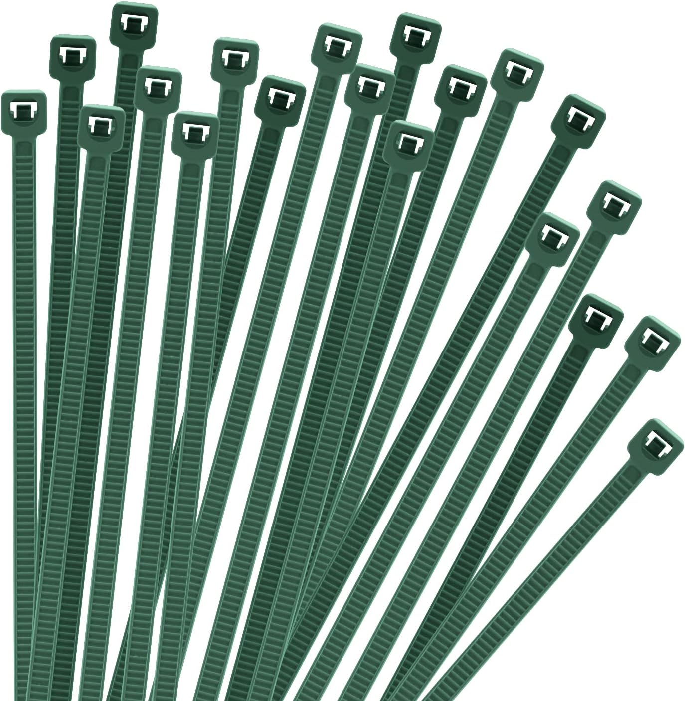 6 Inch Garden Green Zip Tie 1000 PCS, 18 Lbs - Small to Medium Zip Tie, Nylon PA66 UV Resistant Cable Tie for Indoor and Outdoor Use - Ideal for bundling and securing objects