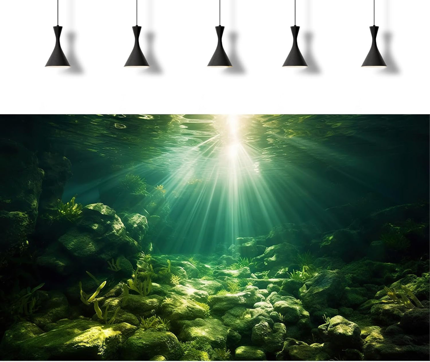 Underwater Sunray Aquarium Background Deep Ocean Rock Cave Fish Tank Background Under The Sea Coral Reef Aquarium Backgrounds Ocean Floor Tropical Fish Terrarium Backgrounds 36x24in