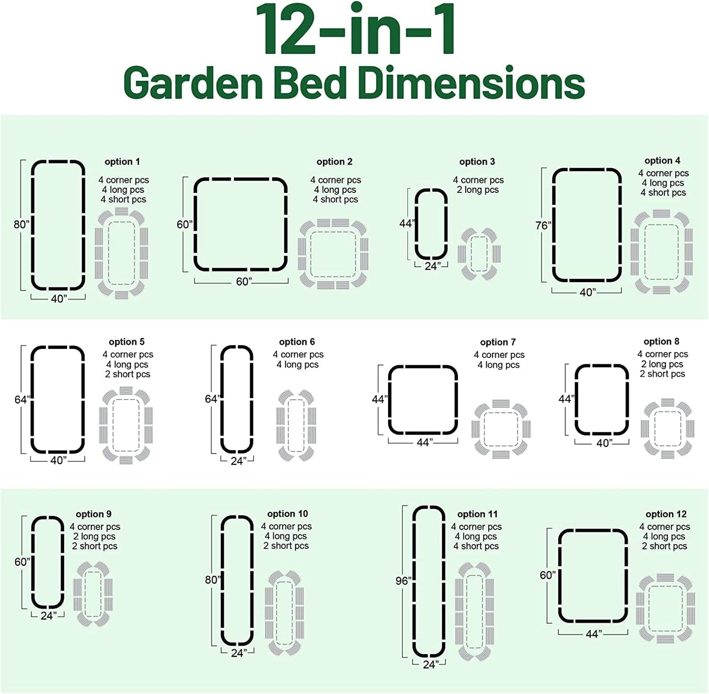 Olle Galvanized Raised Garden Beds 32" Tall Metal Plant Boxes for Outdoor Vegetables, 12-in-1 Garden Bed, Cobalt Blue