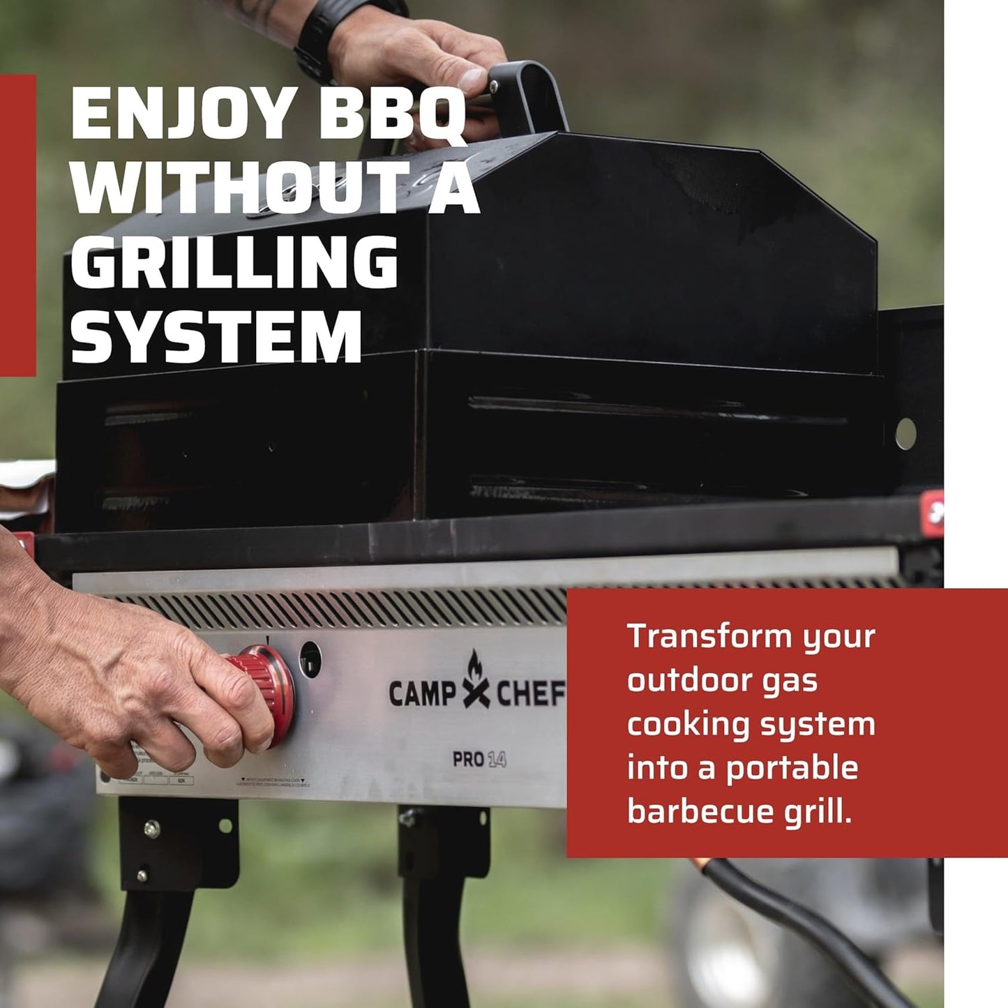 Camp Chef BB100L Barbecue Box with Lid Fits 14" Blue Flame Cooking Systems