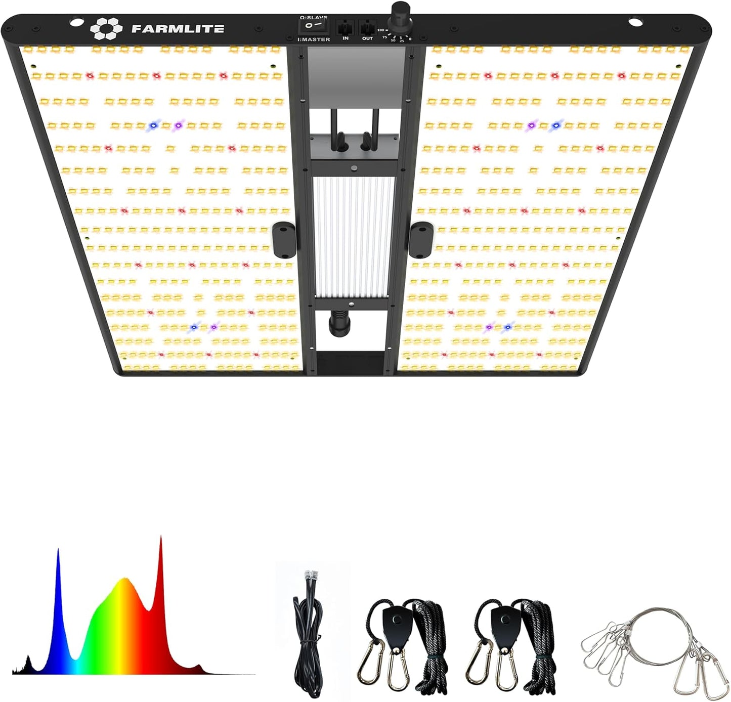 FARMLITE Grow Light for Indoor Plants Quantum Board Grow Light Full Spectrum Led Grow Lights Growing Lamp Daisy Chain Dimmable (200Watts)