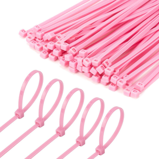 8 Inch Pink Zip Tie 1000 PCS, 40 Lbs - Small to Medium Zip Tie, Nylon PA66 UV Resistant Cable Tie Heavy Duty for Indoor and Outdoor Use - Ideal for bundling and securing objects