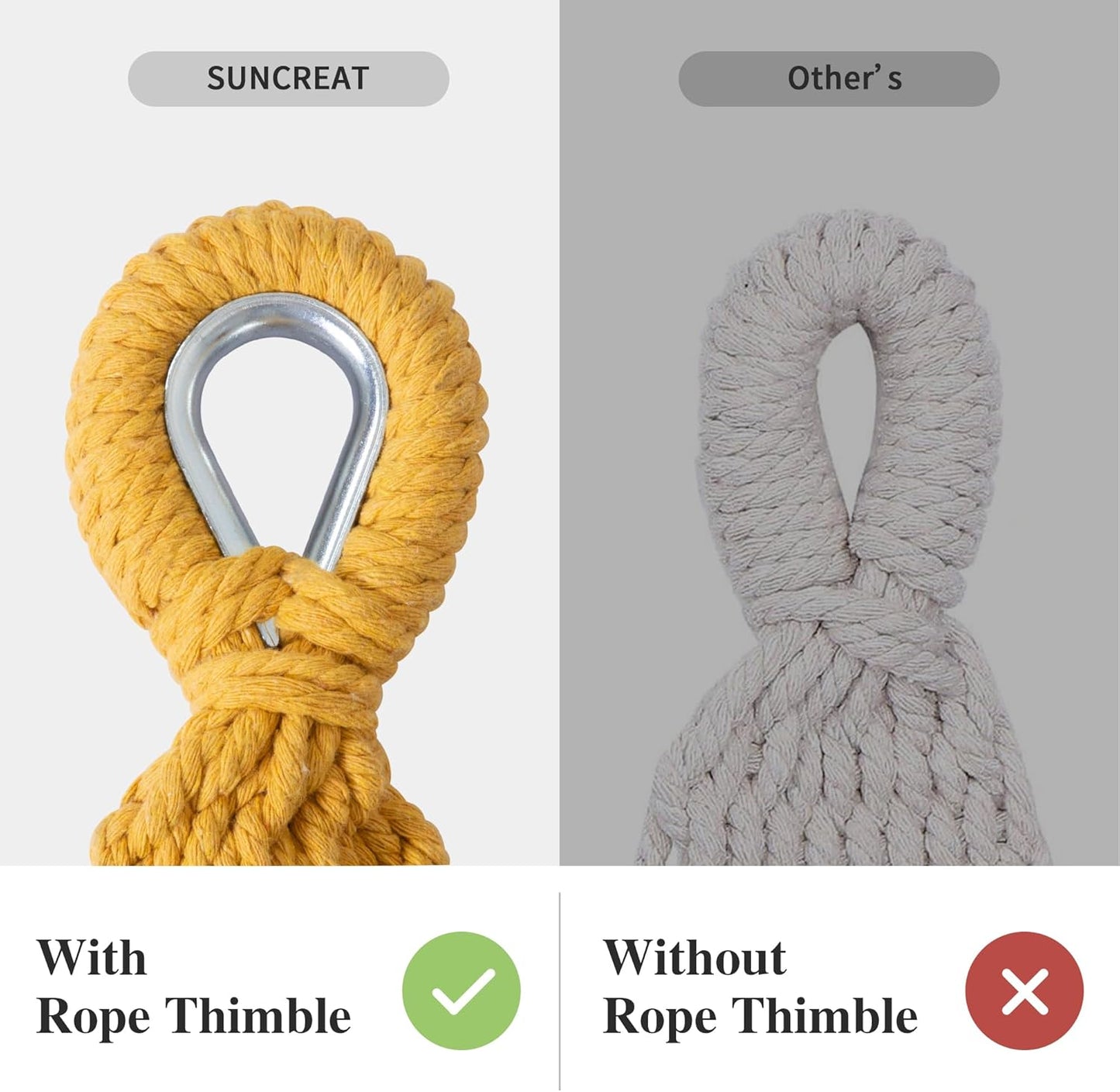 SUNCREAT Outdoor Double Hammock, Portable Tree Colorful Hammock, Colorful Stripes