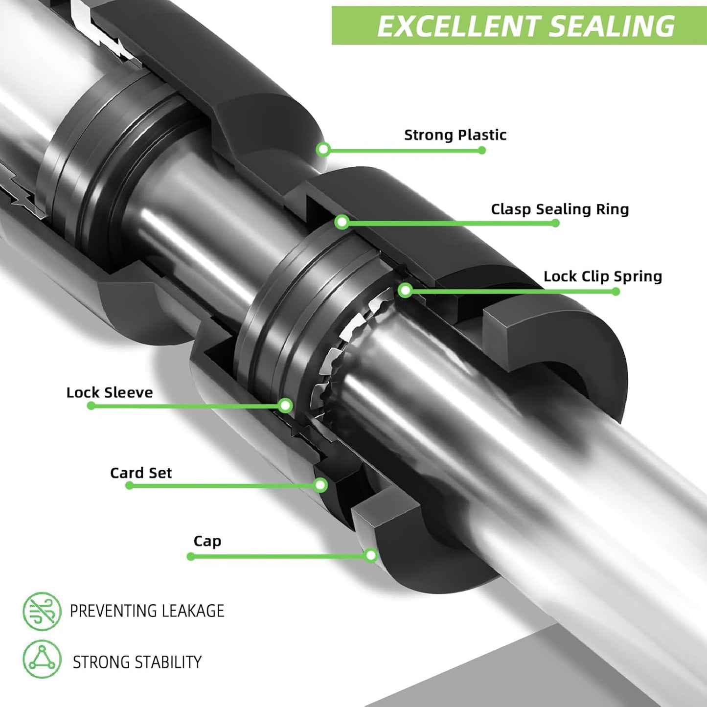 4 Pack 1/2'' to 1/4'' Drip Irrigation Fittings, Push-to-Connect 4 Way Drip Irrigation Part Barbed Tee Connectors, Anti-Leak Locked Splitter Fitting for 1/2" Irrigation Tubing (0.6''-0.67''OD)