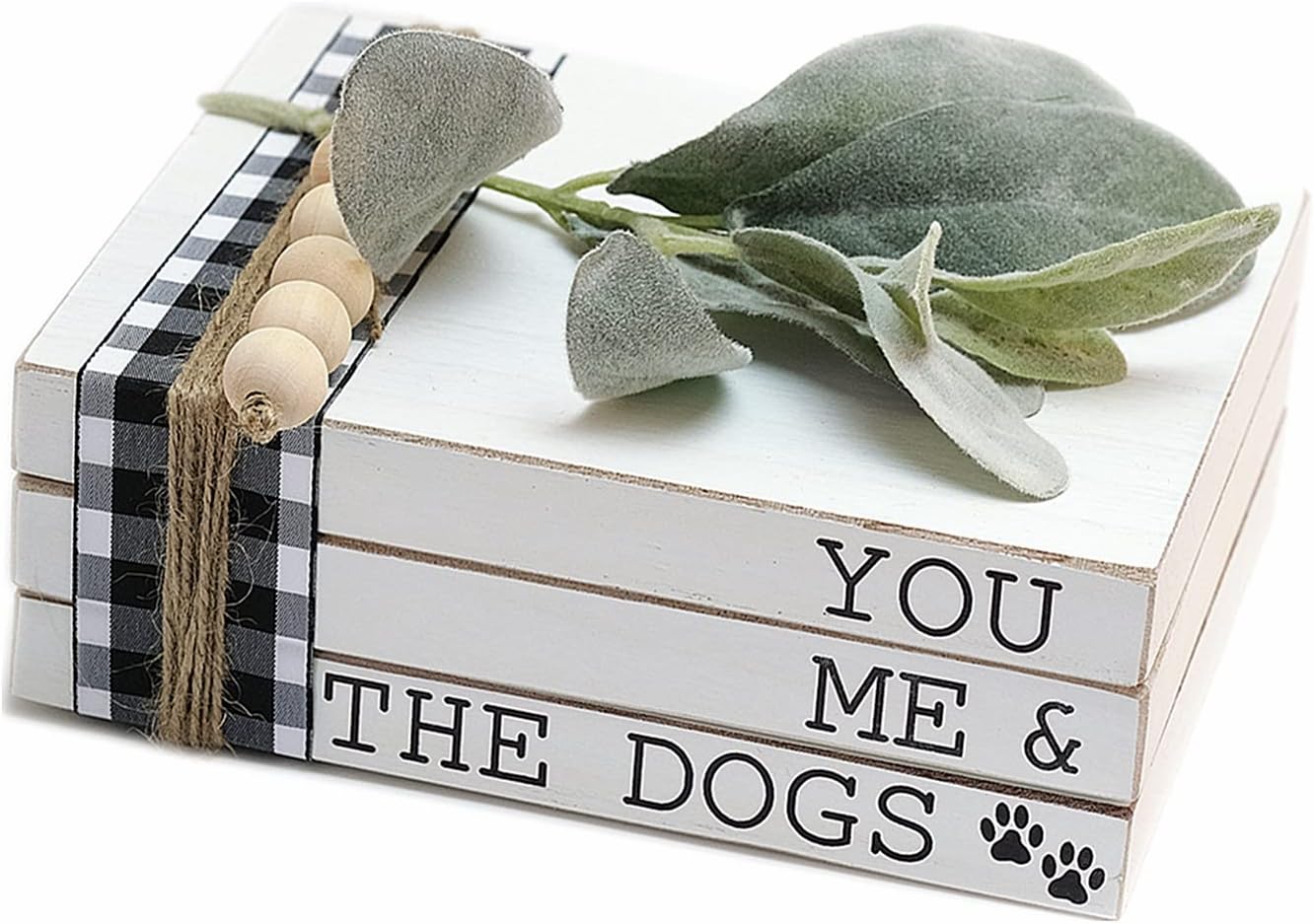 Lavender Inspired - You Me and the Dogs Dog Sign, 3 Stacked Books