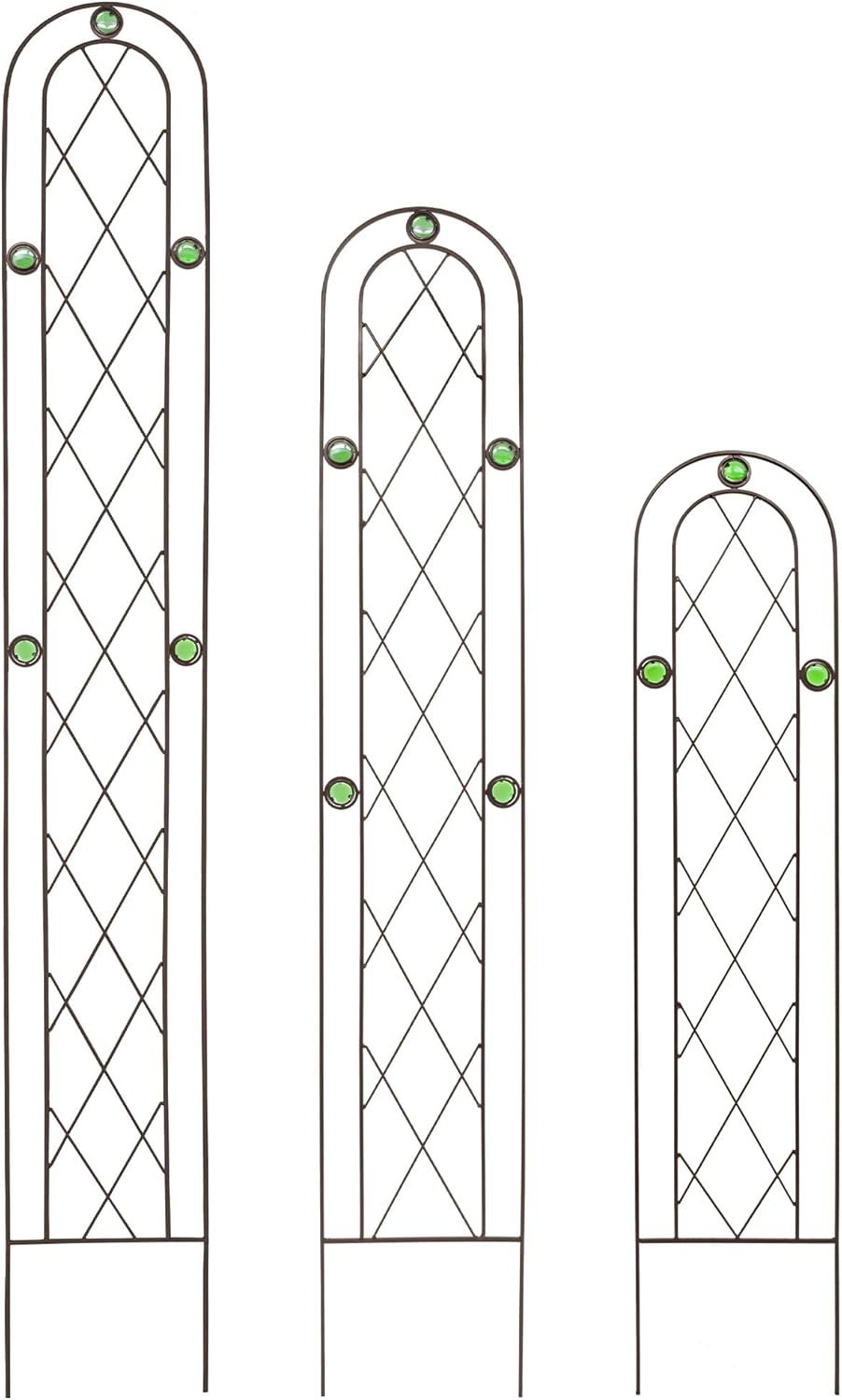 TR01 4' x 10" Arched Garden Trellis, Black