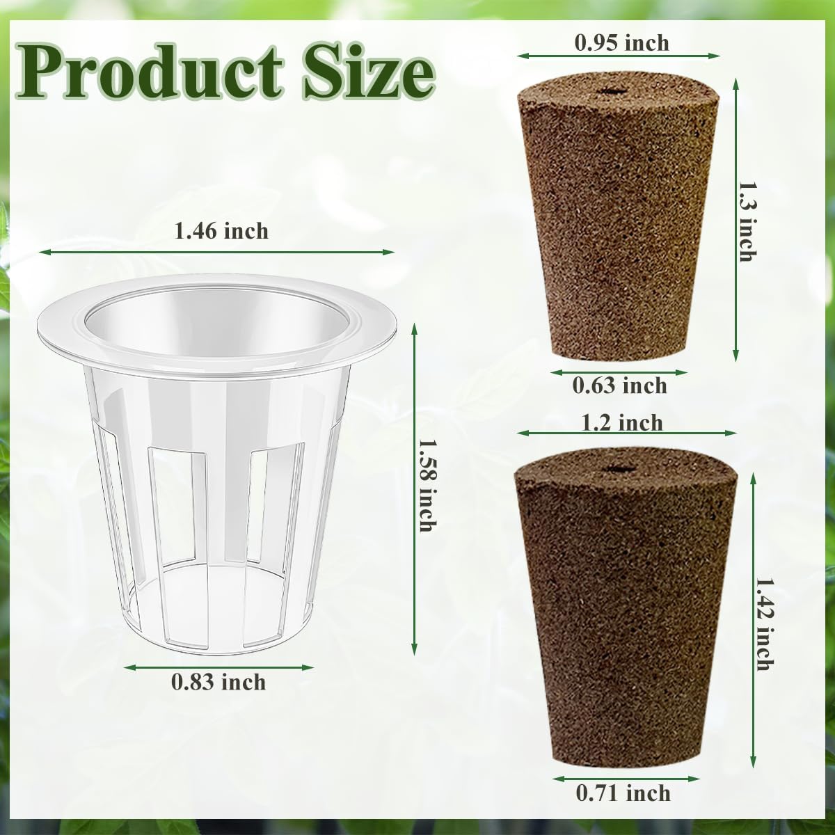 40 Pcs Hydroponic Seeds Grow Sponges Pods Kit,Indoor Hydroponics Growing System Root Plant Basket,Hydroponic Pods Cups Pot and Grow Sponges for Garden Indoor Herb Hydroponic Growing System