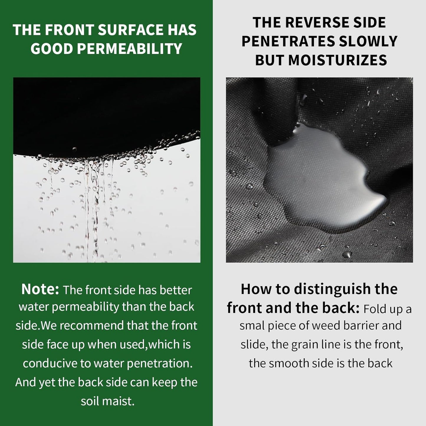 Non-Woven Weed Barrier Landscape Fabric, Durable Heavy-Duty Weed Removal Block, Easy to Set, Excellent Weed Control (3.2 oz) (3.2FT*32FT)