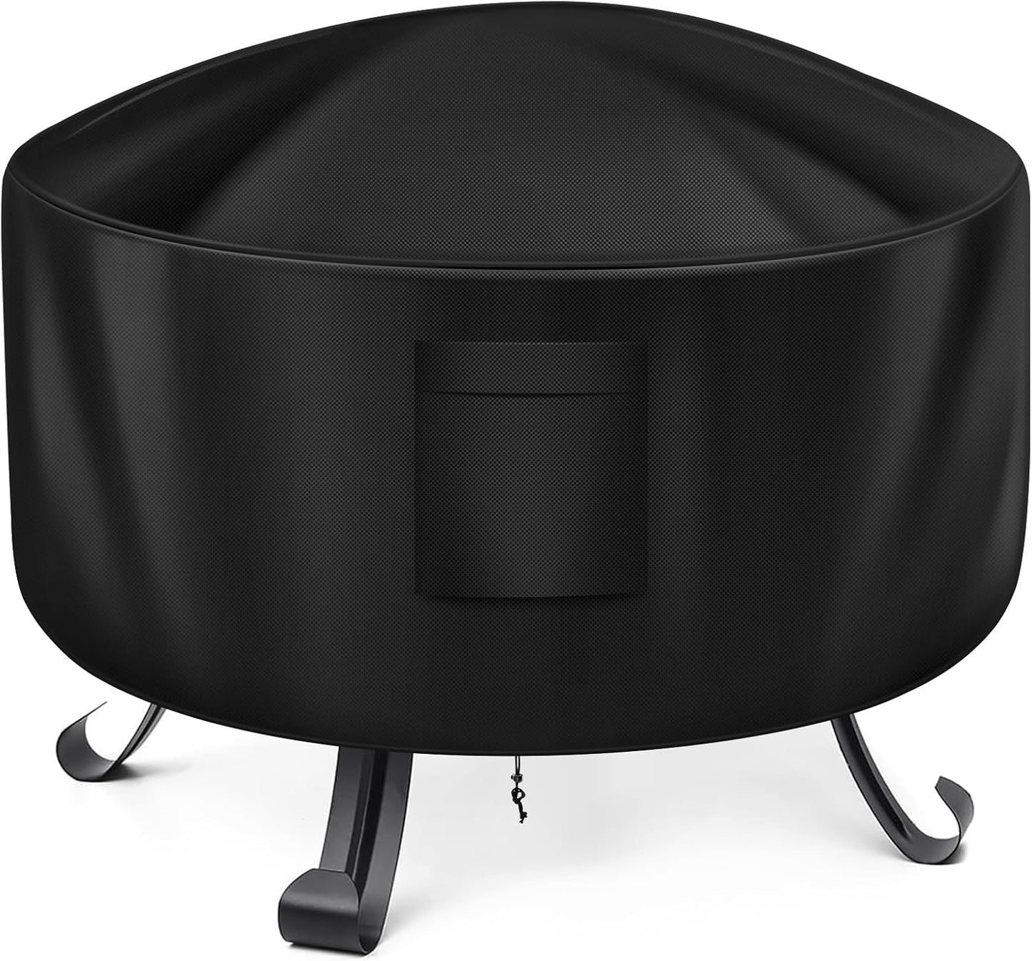 WLEAFJ Fire Pit Cover Round for Fire Pit 38 Inch, Heavy Duty Oxford Fabric Firepit Cover Round, Full Coverage Patio Outdoor Fireplace Cover, Waterproof Fire Bowl Cover