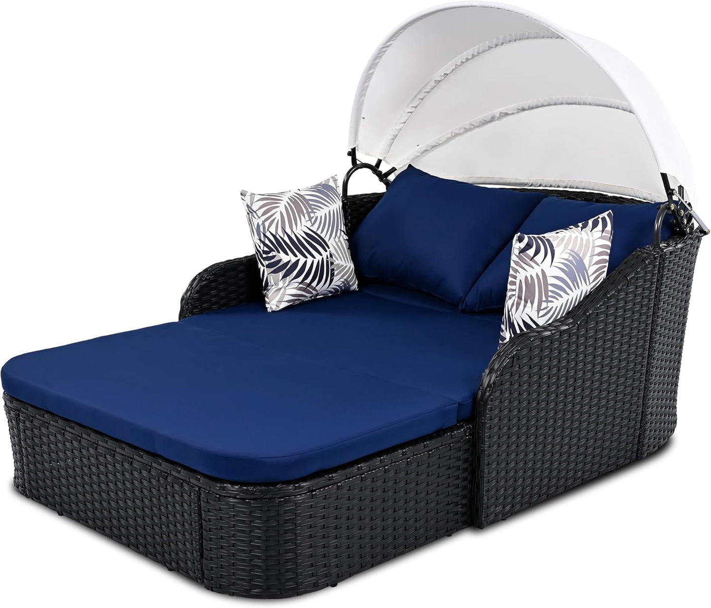 Outdoor Daybed with Retractable Canopy