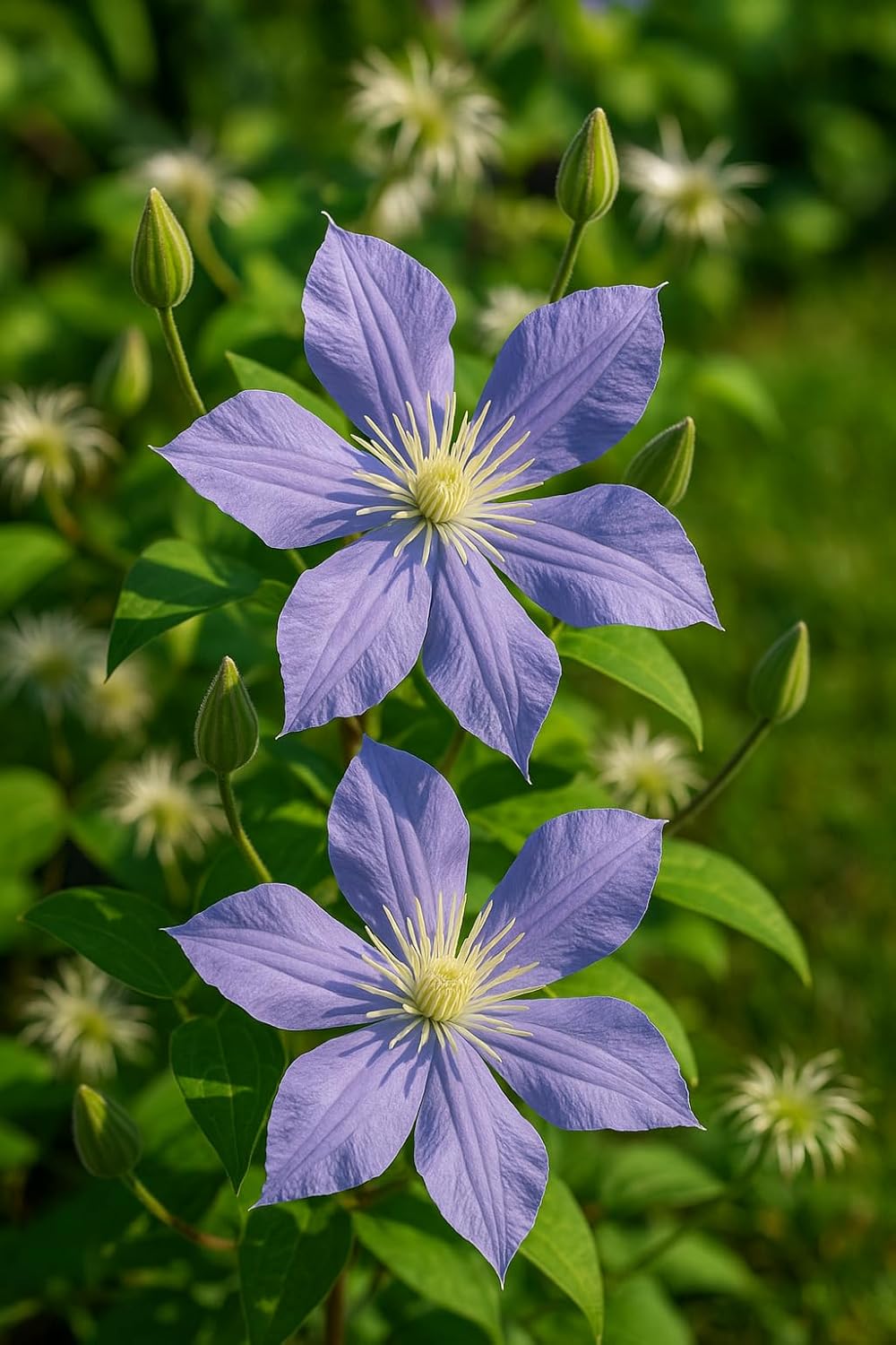 Perennial Farm Clematis 'Arabella' Hybrid – Live Flowering Vine in 4 Quart Container, Violet-Blue Bell-Shaped Blooms, Long Blooming, Non-Clinging Climber, Ideal for Trellises, Arches & Containers