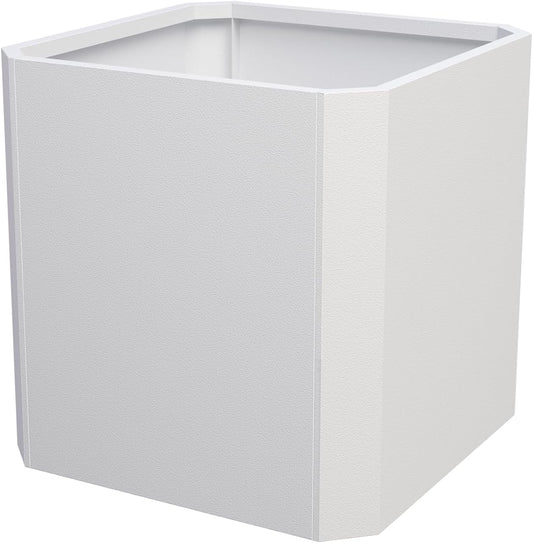 Steel Planter Box-20"x20"x20"-Large Square Planter Box-Outdoor Indoor-Cube Steel Planter Heavy Duty White Metal Planter Flower Pot Commercial Residential for Home Garden Porch Hotel Patio