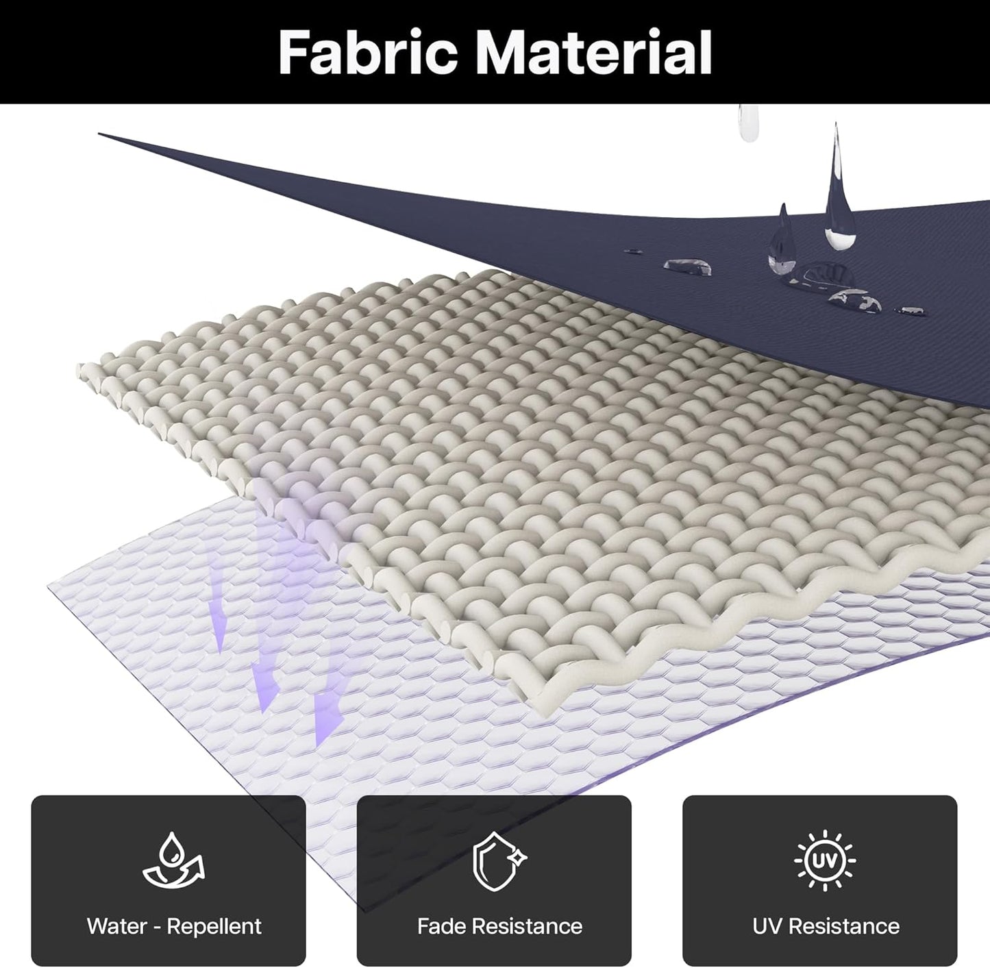 Patio Umbrella, 11FT Outdoor Cantilever Umbrella with 360-degree Rotation for Garden, Deck, Backyard, Pool and Beach, Navy Blue