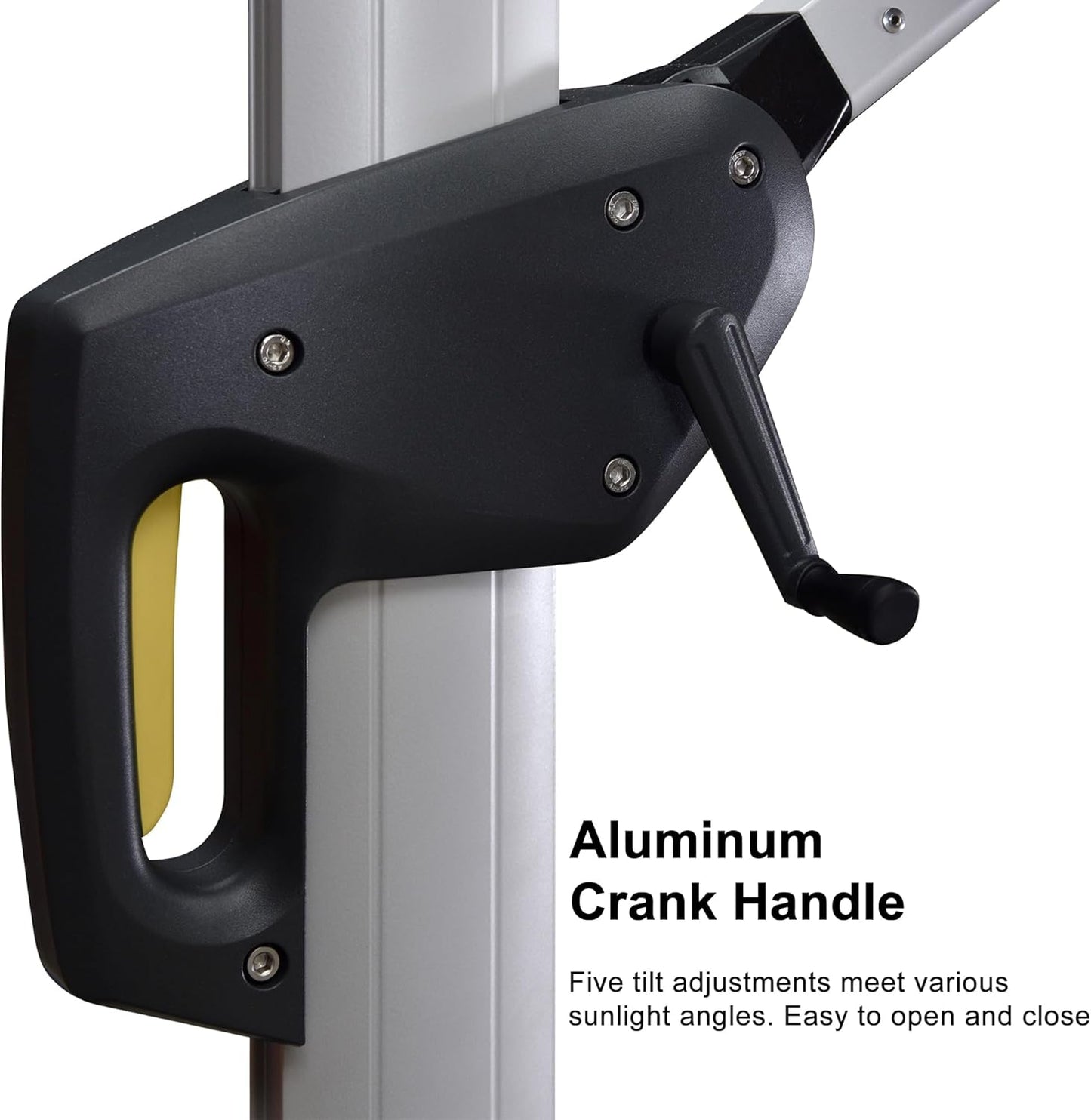 PURPLE LEAF Patio Umbrella 13 Feet Double Top Round Deluxe Offset Hanging Umbrella Outdoor Market Umbrella Garden Umbrella, Terra