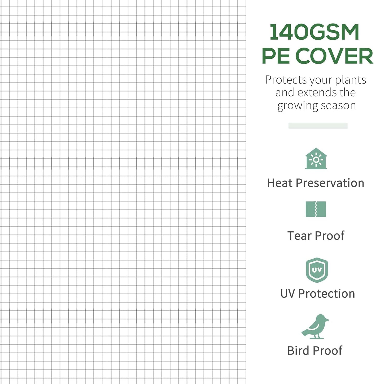 Outsunny 11.5' x 10' x 6.5' Walk-in Tunnel Greenhouse, Green House with Zippered Mesh Door, 7 Mesh Windows & Roll-up Sidewalls, Upgraded Gardening Plant Hot House with Galvanized Steel Hoops, White
