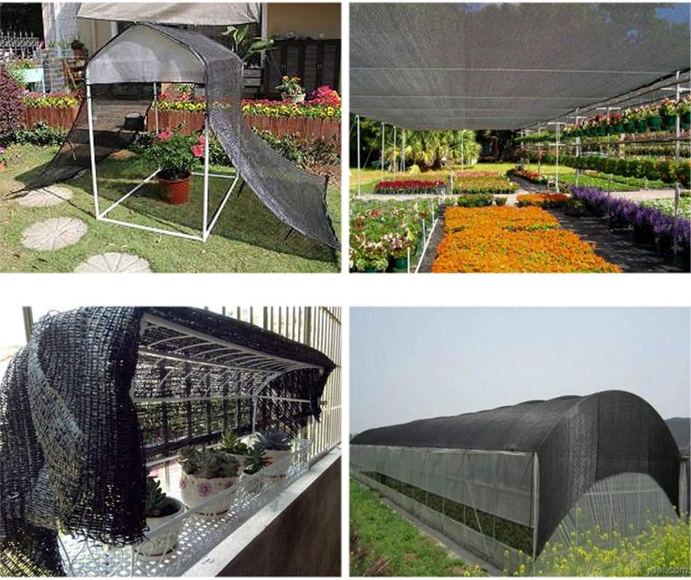 winemana 40% Black Shade Cloth, 10 x 20 FT Durable Mesh Tarp with Grommets, Resistant Garden Sun Shade Netting, Shading Antifreezing for Pergola, Greenhouse, Plants Growing, Chicken Coop