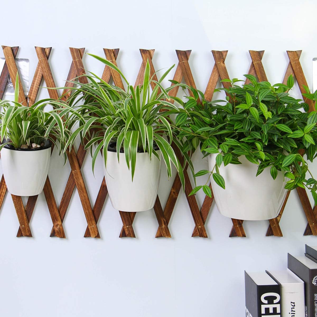 3 Packs 7.3" Plastic Self Watering Pots Wall Hanging Planters Wall Mounted Wicking Flower Pots for Indoor and Outdoor African Violet, Ocean Spider Plant, Orchid, White