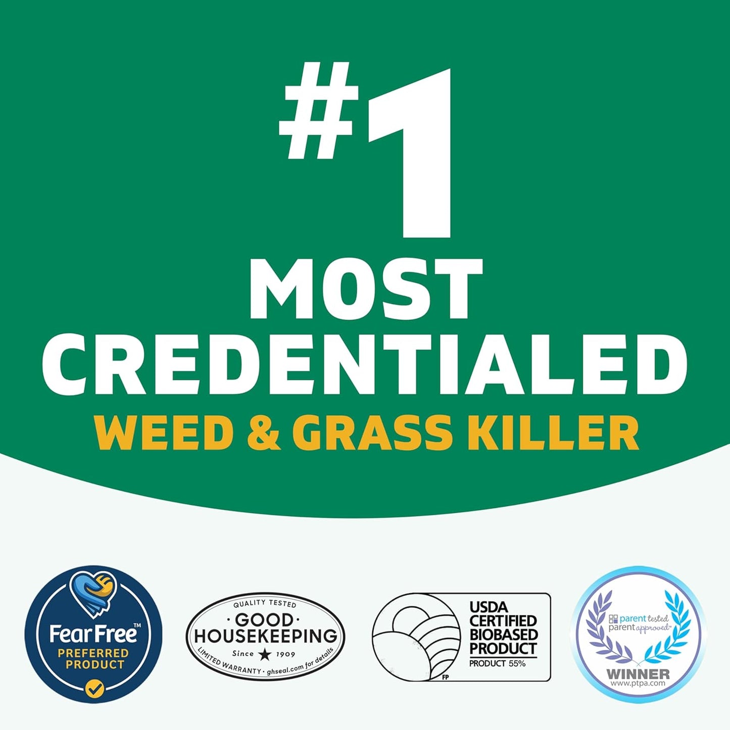 Spruce Weed Killer Refill - Versatile Weed & Grass Killer₂ for Flower Beds, Driveways & Mulch Beds - No Pour, No Mix, No Mess Refill - Kills Dandelions, Crabgrass & More (64 Oz)