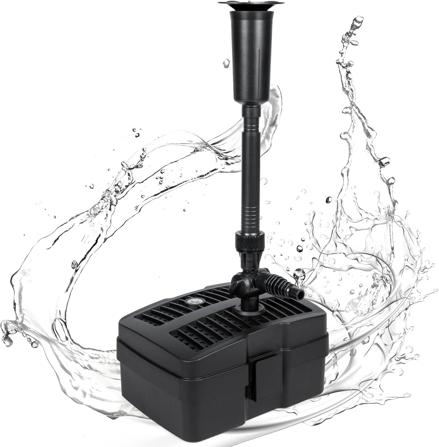 Anbull Pond Filter Fountain Pump, 660GPH 110V/50W Submersible Water Pump for Outdoor Ponds, All-in-One Pond Filter System with 5W UV-C Lamp for Clearing Pond Garden Fish Tank Aquarium