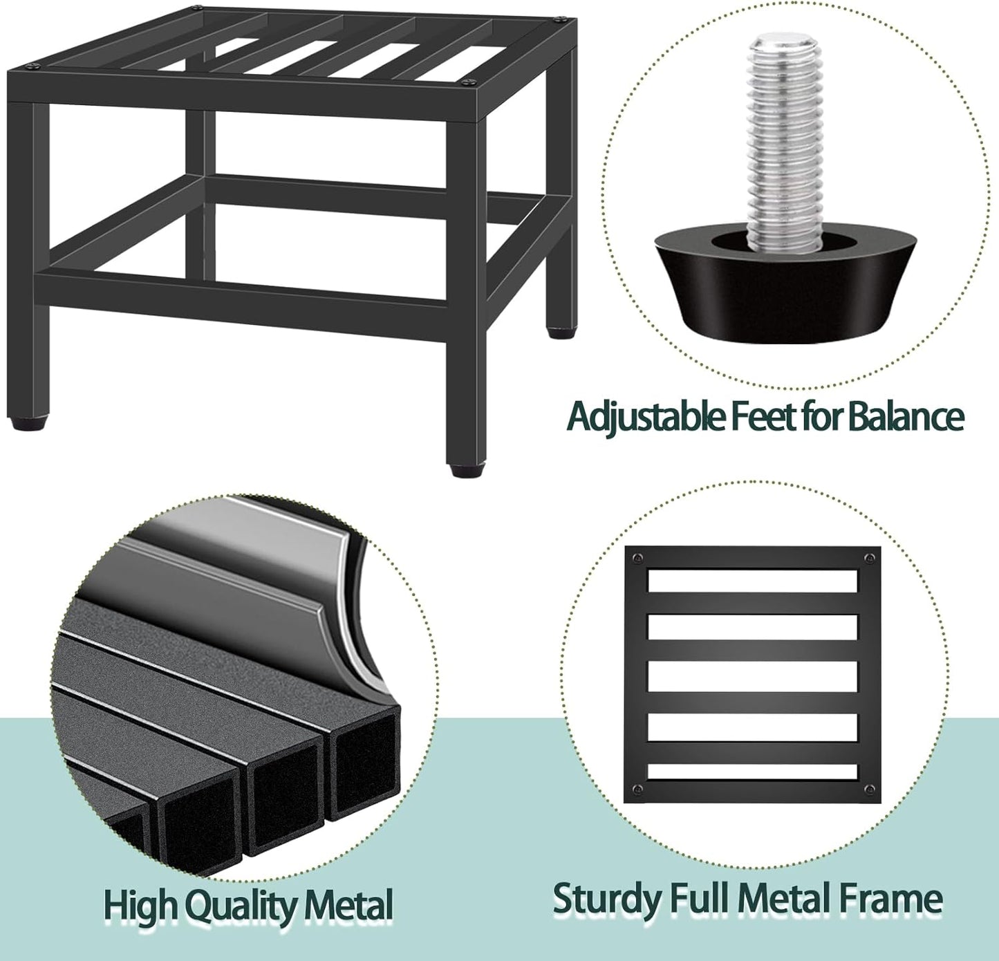 Plant Stand Indoor Outdoor, 2 Pcs Heavy Duty Plant Stands Metal Pedestal Stand for Indoor Outdoor, Wrought Iron Flower Stand Display Planter Shelf for Garden Deck Living Room