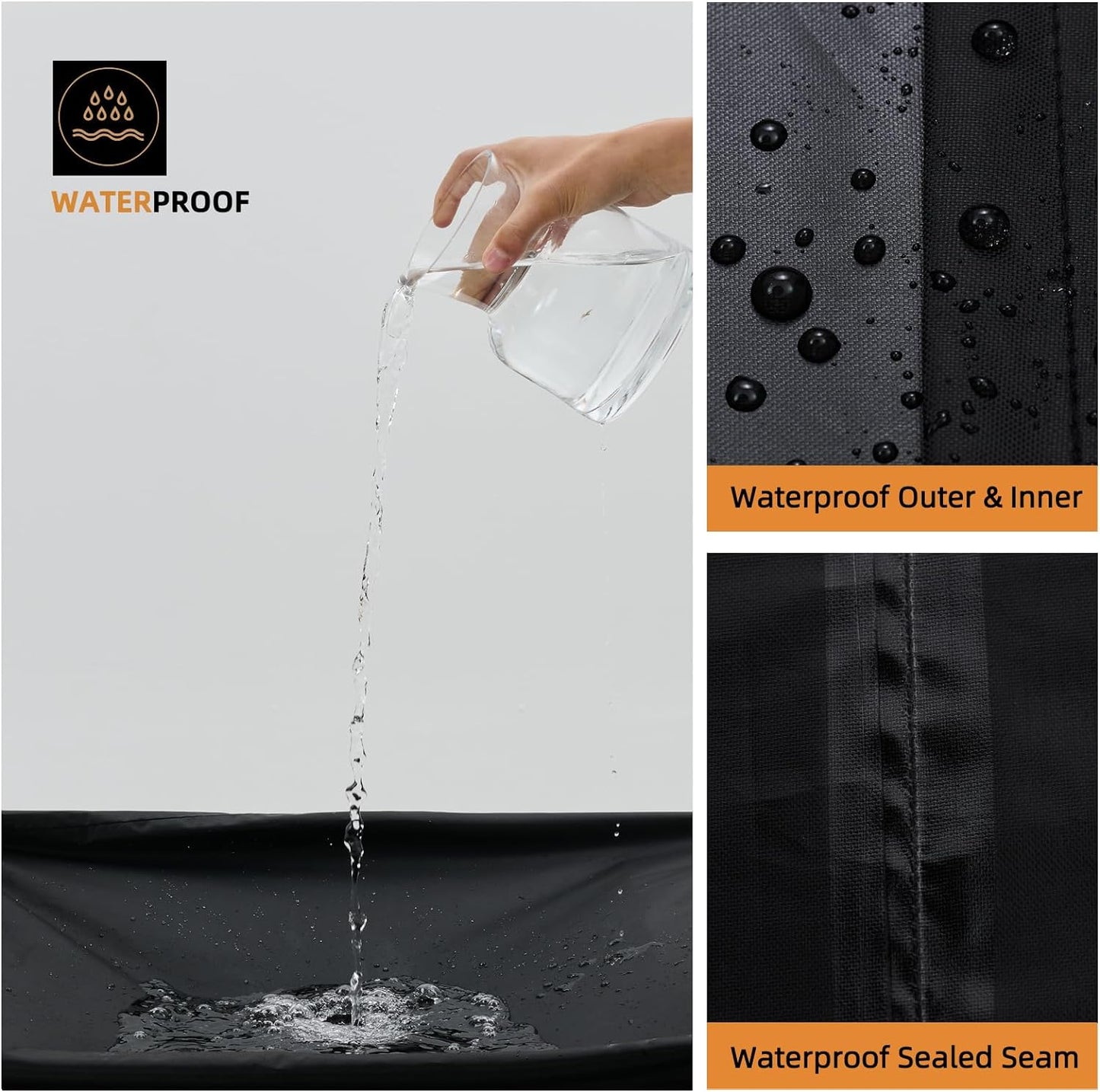 NOELIFE 24 Inch Tabletop Grill Cover for Cuisinart CGG-306/ CGG-059A/ CGG-059, Pit Boss 75275/ PB336GS/ PB100P1, Waterproof Outdoor BBQ Grilling Griddle Accessories, Black (Cover Only)