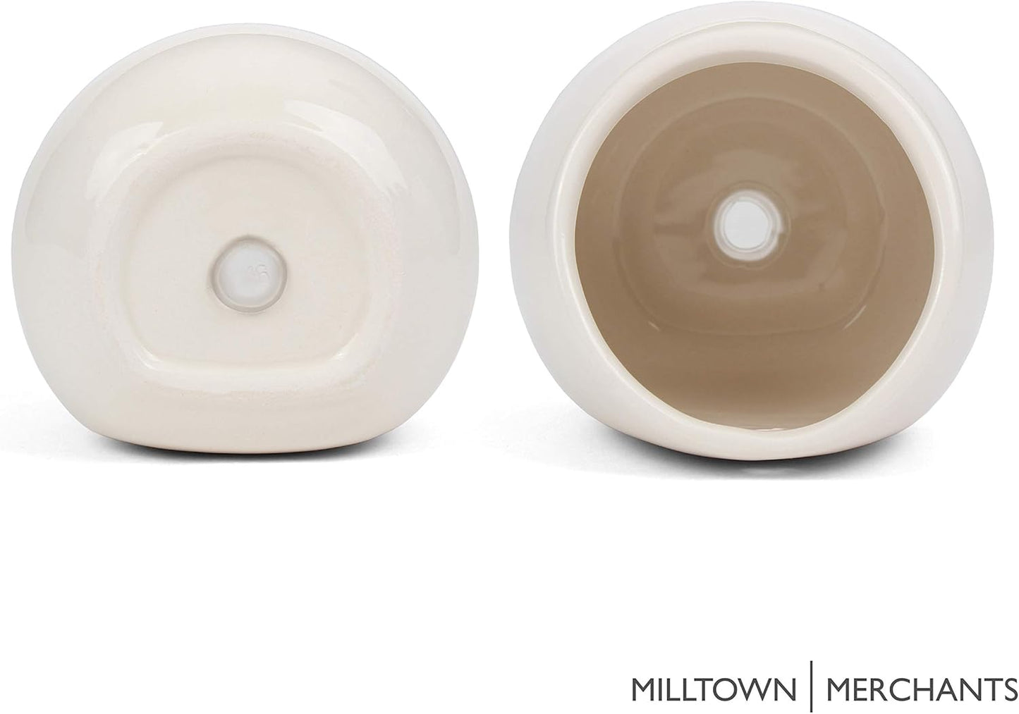 Milltown Merchants Succulent Wall Planter - Black Ceramic Wall Mounted Planter - Succulent Plant Pot - Hanging Vase for Living Wall (1 Pack/Modern/White)