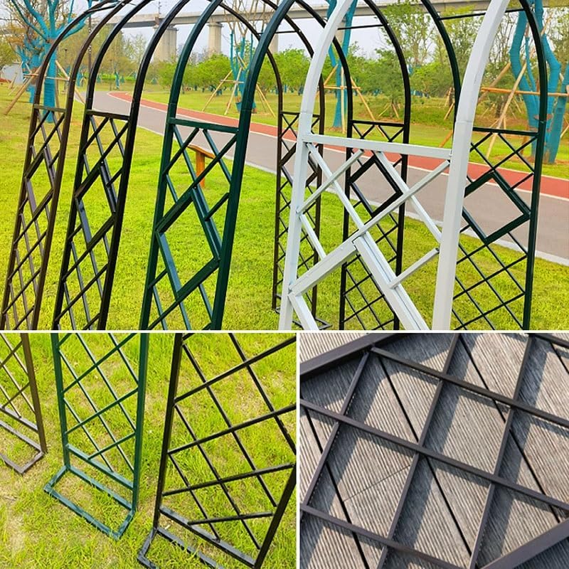 Heavy Duty Steel Garden Arbor & Trellis Arch for Grape Vines Climbing Plants Pergola Outdoor Theme Decoration Archway 180cm 260cm 340cm 140cm (Color : Black, Size : 87" W x 91" H)