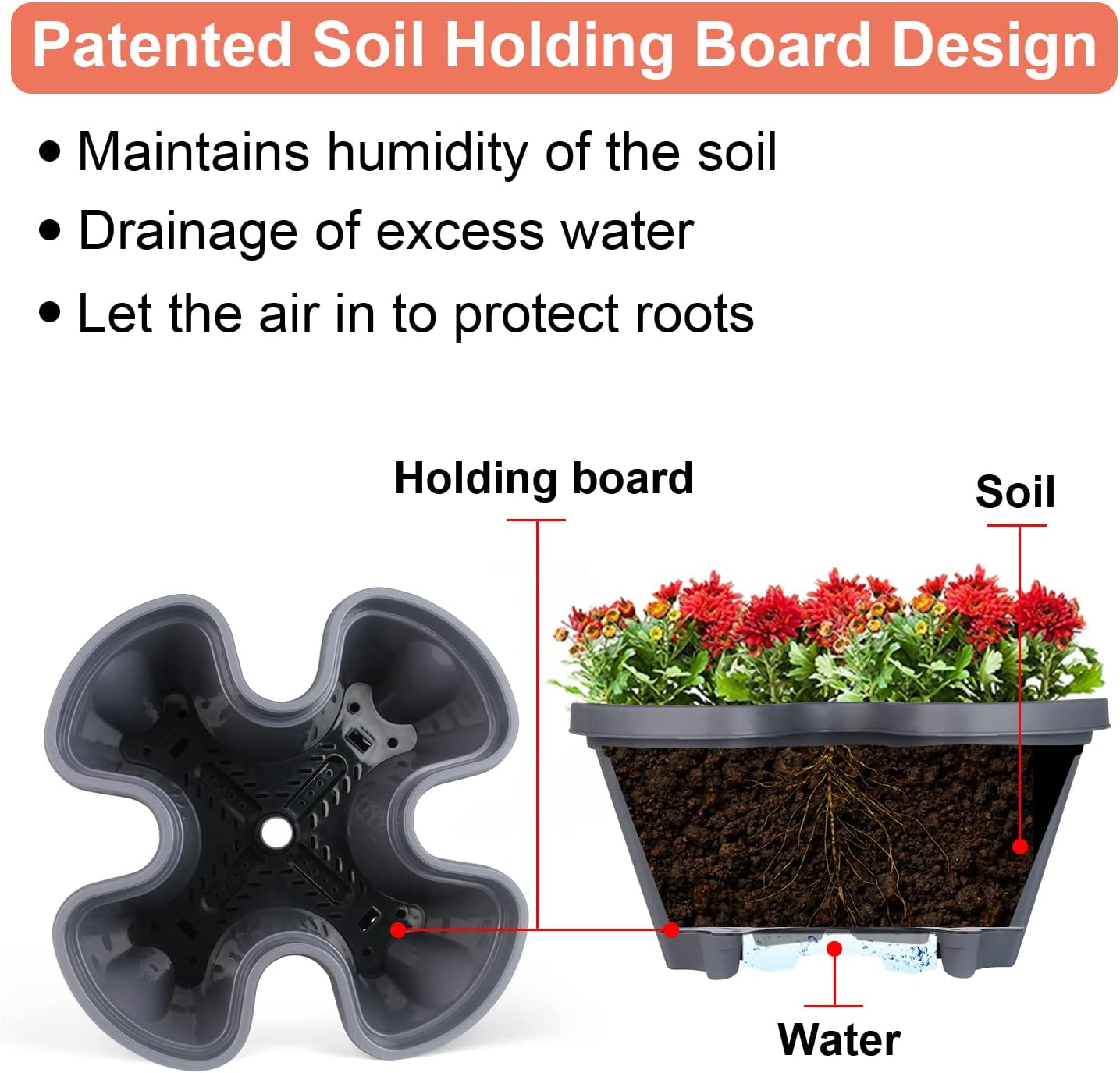 Vertical Planter 3 Tier Stackable Planters Garden Planters Strawberry Herb Flower and Vegetable Planter Indoor Outdoor Gardening Pots with Removable Wheels and Tools