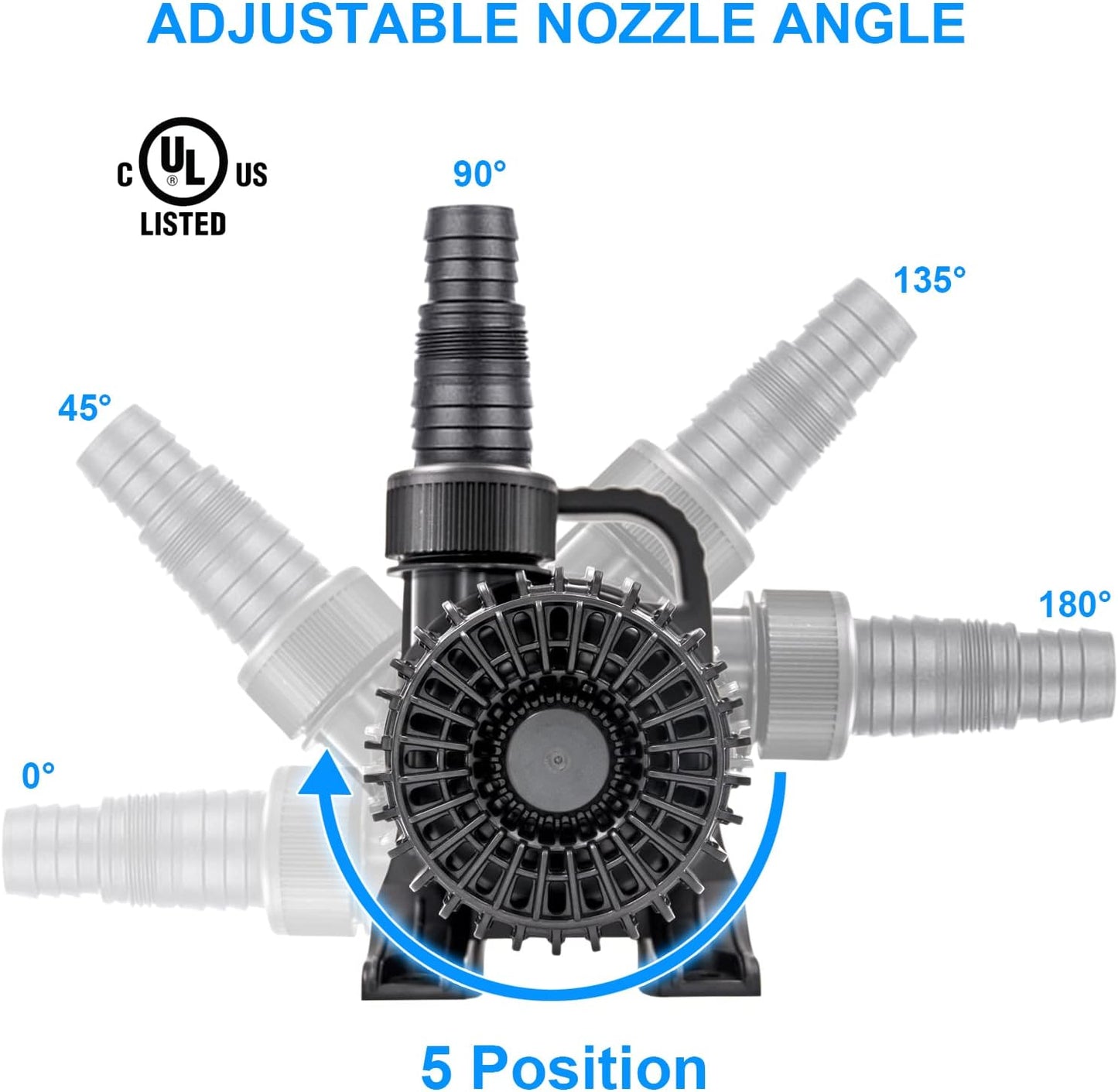 OYO WATER Outdoor 1800Gph-100W 32.8FT Small-Pond Water-fall & Kio Fish Fountain-s &Garden Pump Submersible IPX8: Long 32.8FT Cord Smart-er & Quieter Duck & Yard &Patio Ponds Pumps, 1 Barrier Pump Bag