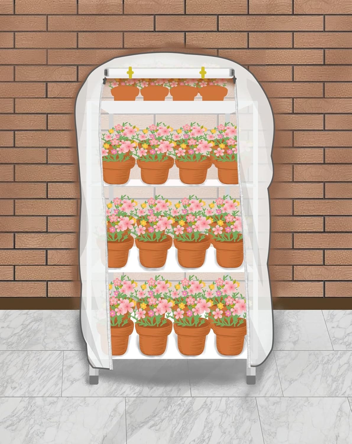 Agfabric Plant Covers Freeze Protection Frost Cover 60"x50"x12" 0.9oz Winter Tree Cover Plant Covers for Cold Weather,White