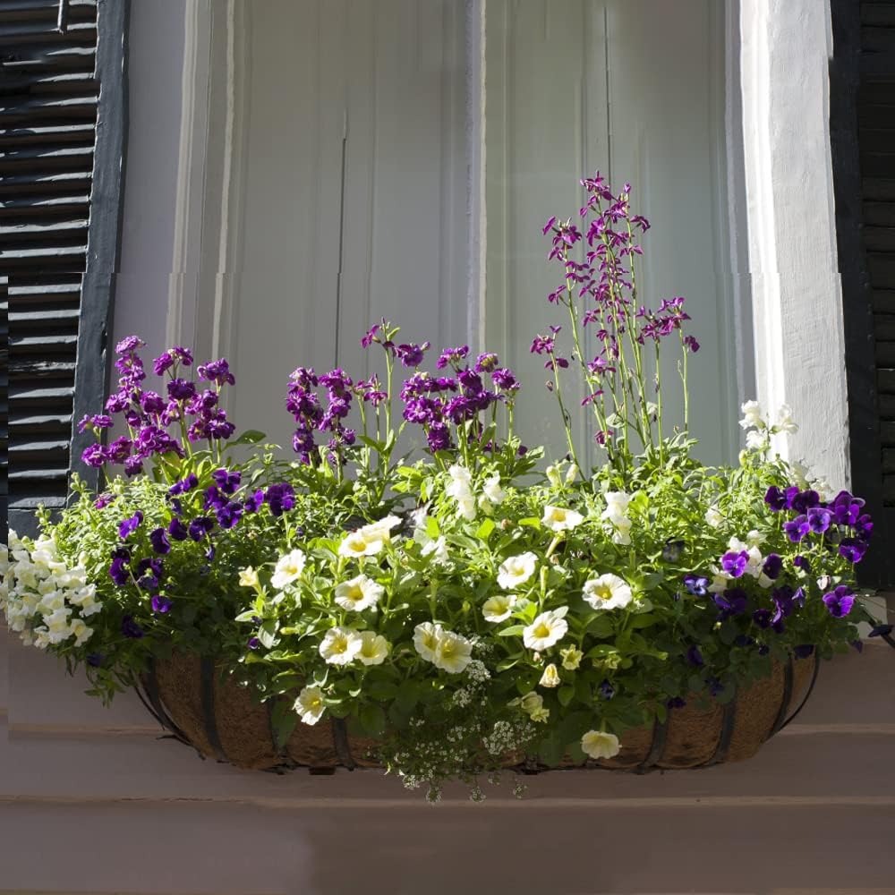 chengchuang 2pcs *24"、30"、36"、48" Coco Liner Trough,Trough Coco Fiber Replacement Liner, Coco Liners for Planters,Natural Coconut Coir Planter, Garden Flower Vegetables Pot for Window Flower Box