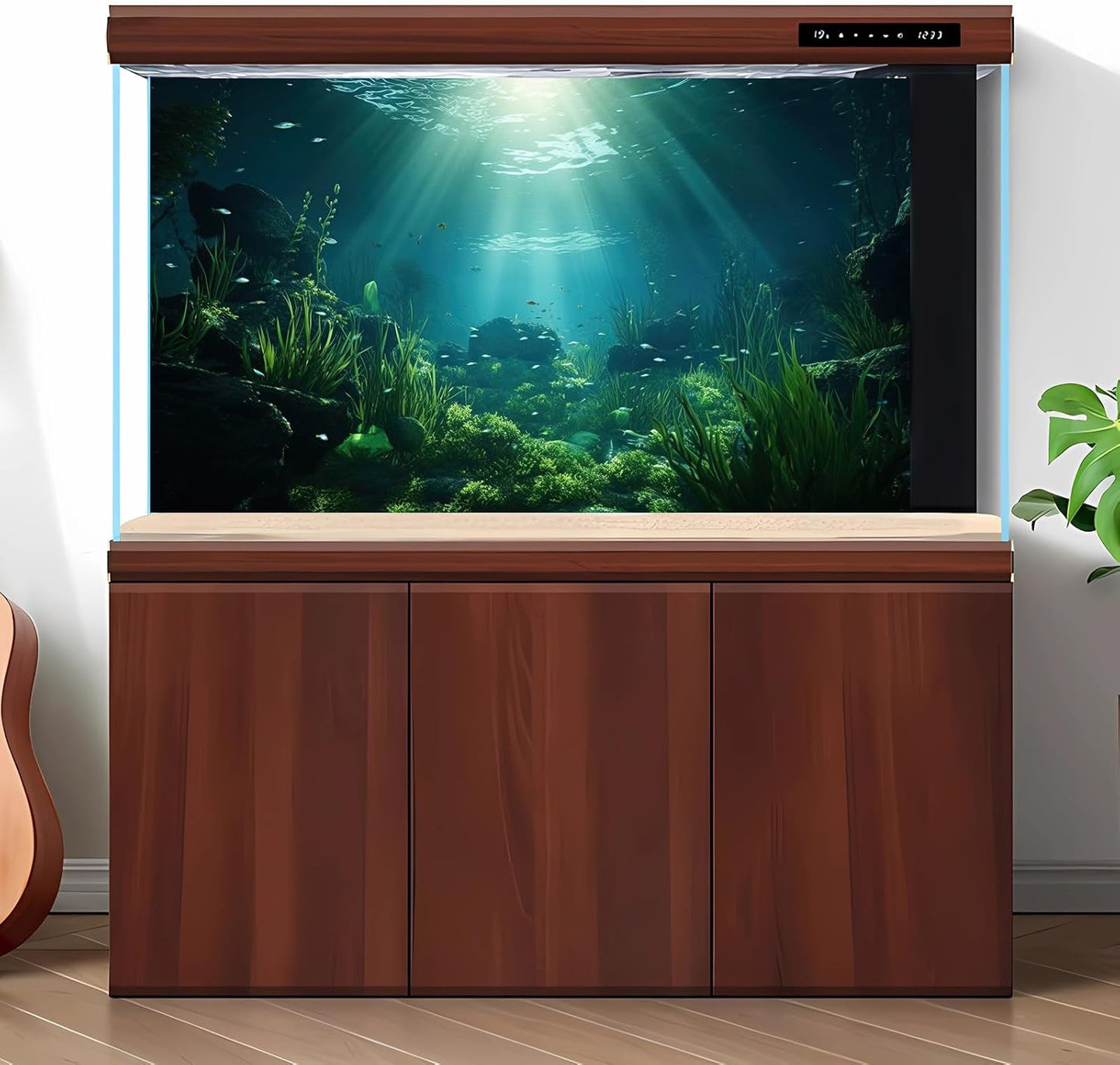 Underwater Fish Tank Background Under The Sea Aquarium Background Ocean Floor Aquatic Plants Fish Tank Backgrounds Deep Sea Sunray Tropical Aquarium Fish Reptile Tank Backgrounds 72x18in