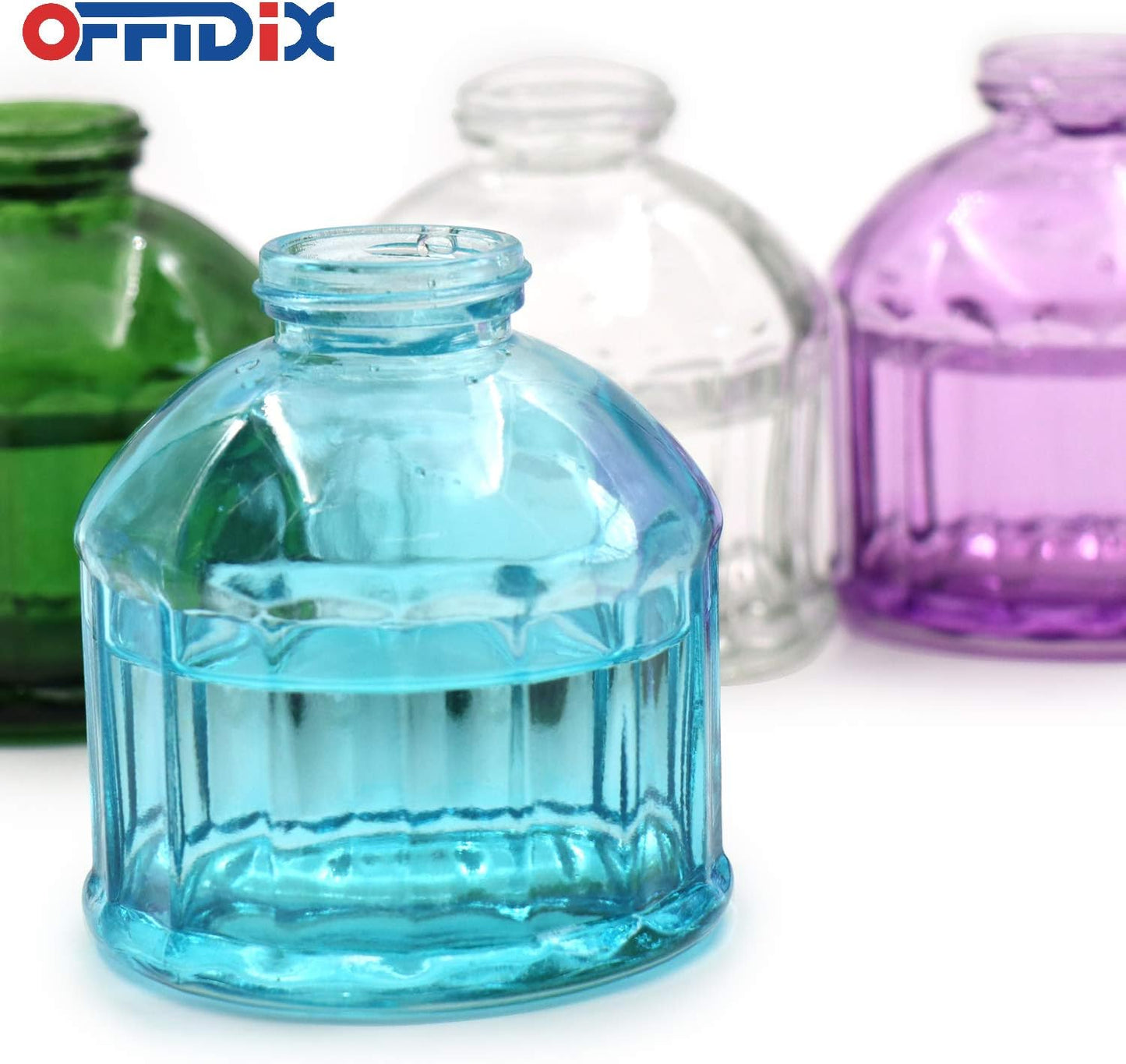 OFFIDIX Glass Spray Bottle,Flower Mister Watering Can Pot 6.3" Tall Spritzer Bronze Plastic Top Pump One Hand Watering Can Indoor Plant Mister Spray Bottle for Garden, Plants, Cleaning